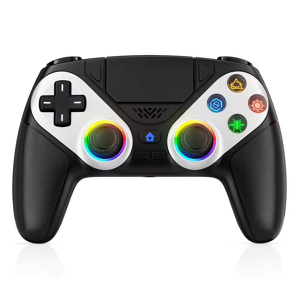 Para mando de PlayStation 5, mando inalámbrico RGB con Bluetooth, gamepad para PS5 con macro/turbo y vibración DualSense