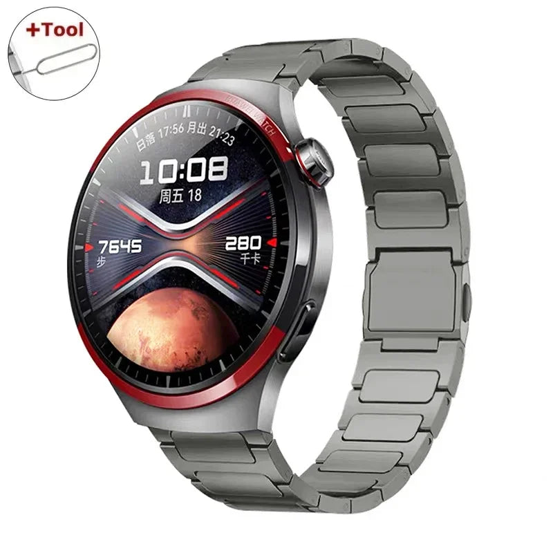 Correa magnética de titanio de 22 mm para Huawei Watch GT3 Pro, Watch 4/4 Pro y GT4 de 46 mm, compatible con Amazfit GTR 4/3/2, correa equilibrada