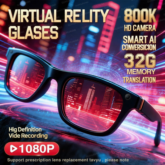 Gafas Inteligentes AI Novedad 2026 Cámara de Video HD 1080P Grabación Llamada Bluetooth ChatGPT 32GB ROM Traducción de Idiomas Música Gafas de Sol para Hombre