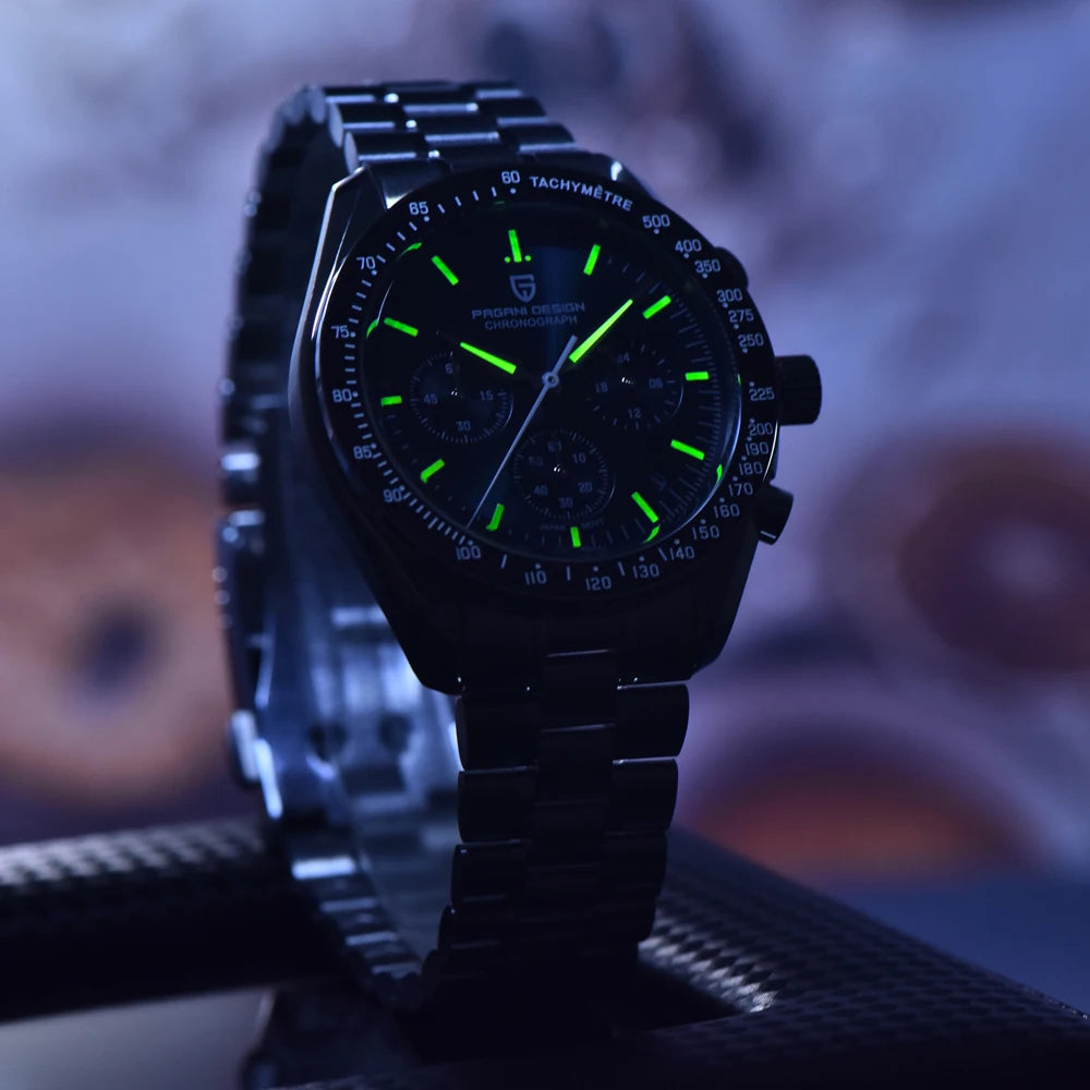 2026 Nuevo Reloj para Hombre PAGANI DESIGN Moon V6 Reloj de Cuarzo de Lujo para Hombre Cronógrafo VK63 Regalo para Hombre Cristal Zafiro Antirreflejante Luminoso