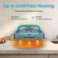 100W Electric Heating Lunch Box 1.5L, 304 Stainless Steel Portable Food Warmer Heater with Insulated Carry Bag, Spoon & Fork, Dual Use for Car 12V / Home 110V Office Travel Meal Container