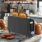 Household Toaster 2 Slice, Fits-anywhere Kitchenware, 6 Setting Shade Control with Cancel & Reheat & Defrost, Removable Crumb Tray, 750 Watt, White, Design Perfect for Toasting Bread, Waffle or Bagel!