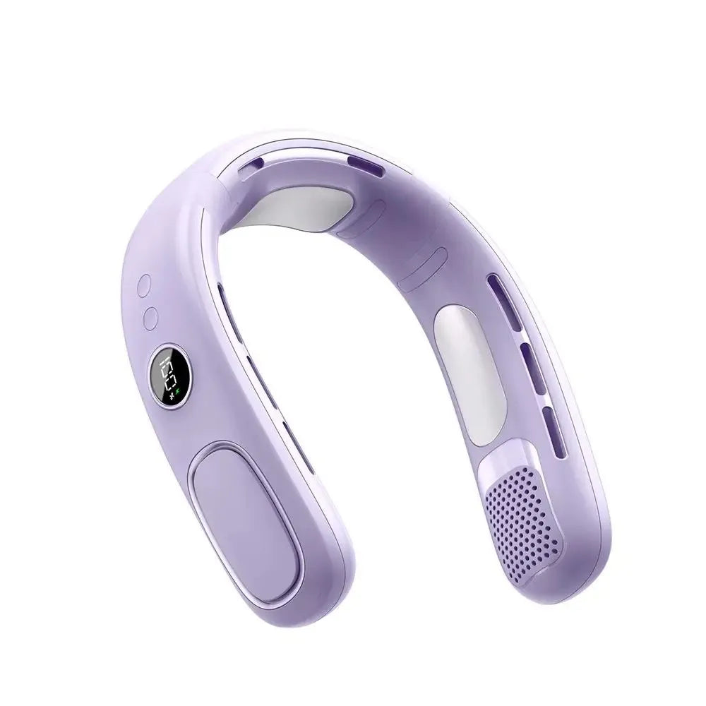 Ventilador de cuello N90 con refrigeración por semiconductor, 5 velocidades, sin aspas, portátil y recargable por USB, para exteriores, viajes y camping