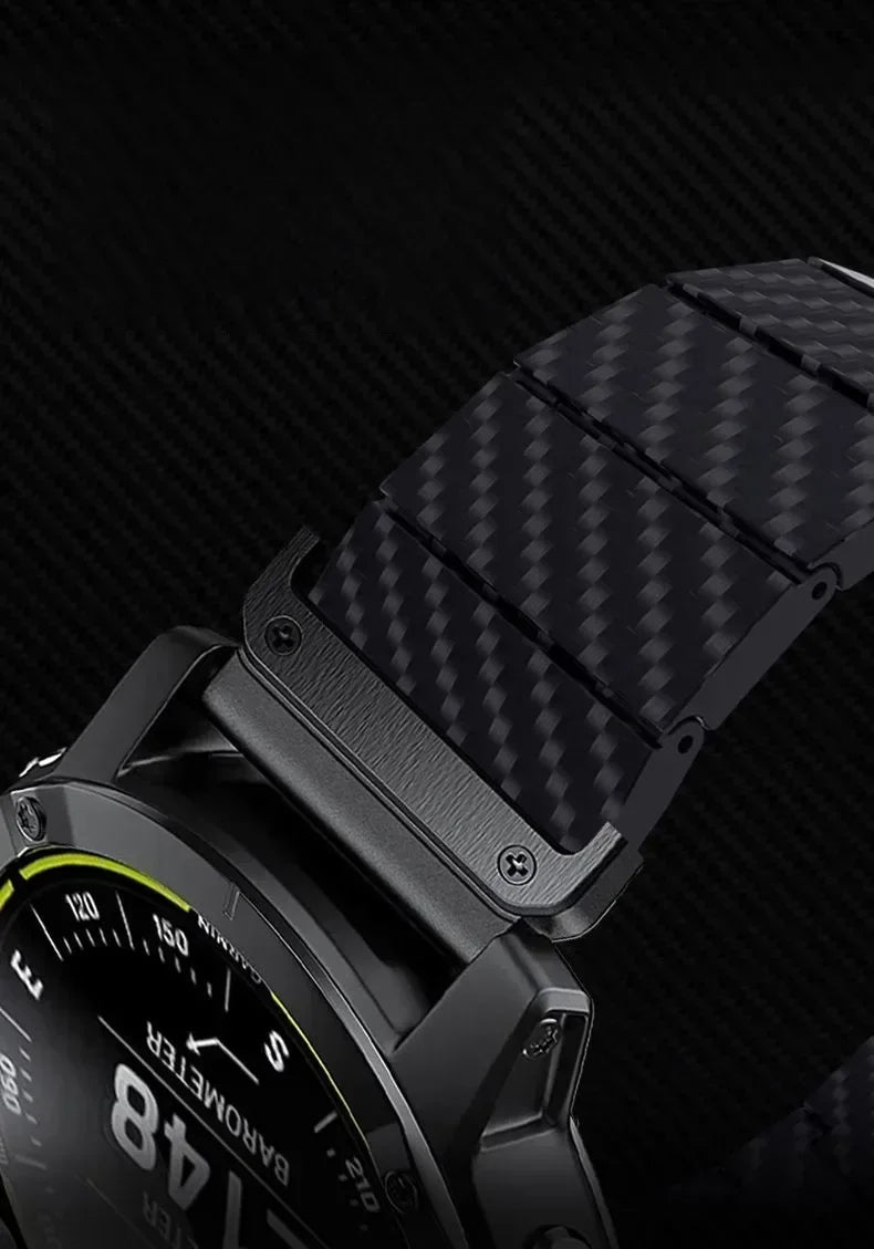 Magnetic Strap For Garmin 26mm 22mm Fenix 8 5 5x Plus 6 6SX Pro 7 7X Forerunner945 Carbon Fiber pattern Smartwatch Bracelet Band