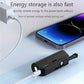 Mini Portable Mobile Phone Charger 5000mAh Power Bank, Built-In Type-C USB C Block Interface Charging, Output 5V/2A, Built-In LED Light,