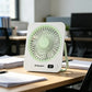 1 ud. Mini ventilador de escritorio recargable por USB, indicador de batería, ventilador personal ultrasilencioso de 5 velocidades, ventilador portátil con asa plegable, adecuado para oficina, hogar, dormitorio, viajes y acampada