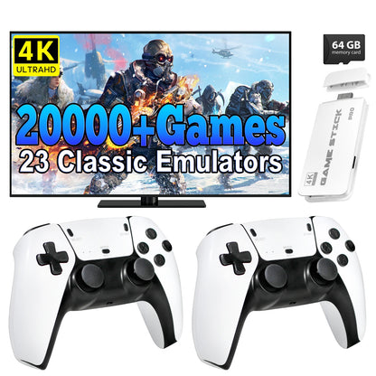 Consola portátil retro M15 4K TV Stick, mando inalámbrico dual 2.4G, más de 20000 juegos clásicos y 23 emuladores clásicos
