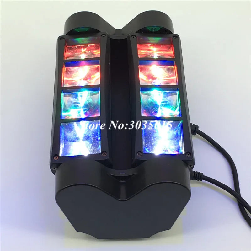 Mini Cabeza Móvil LED 8x3W RGBW Luz de Escenario de Haz LED Spider Iluminación DMX 512 Luz Spider Ideal para Discoteca DJ Fiesta
