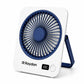 1 ud. Mini ventilador de escritorio recargable por USB, indicador de batería, ventilador personal ultrasilencioso de 5 velocidades, ventilador portátil con asa plegable, adecuado para oficina, hogar, dormitorio, viajes y acampada