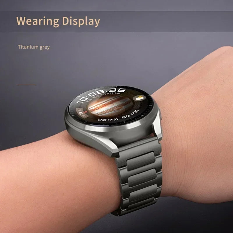 22mm Titanium Alloy Strap for Huawei Watch 5/5 Pro/4/4 Pro/GT3 Pro/GT GT2 2e 3 46mm Metal Bracelet Watchband Quick Remove Band