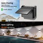 intelamp Paquete de 2 luces solares de pared con control remoto, 3 modos de color, IP65 | Iluminación superior/inferior personalizable, lámpara solar impermeable IP65 para paredes exteriores, cercas, patios y entradas