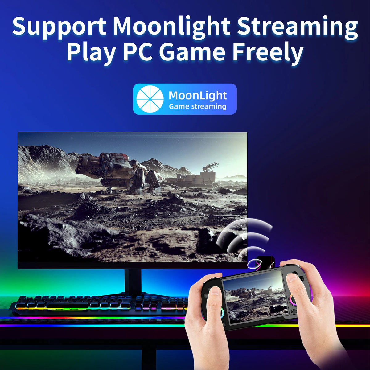 Anbernic RG40XX H Retro Handheld Game Console 4.0'' IPS Screen Linux 64-bit RGB Joystick RG40XXH Portable Gaming Player Streaming HDMI connection to TV