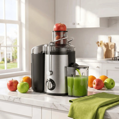 1 Pack Multi Function Juicer Blender Food Processor 3 Speed Settings Wide Mouth for Fruits Vegetables Easy Clean Detachable High Juice Yield Fast Juicing