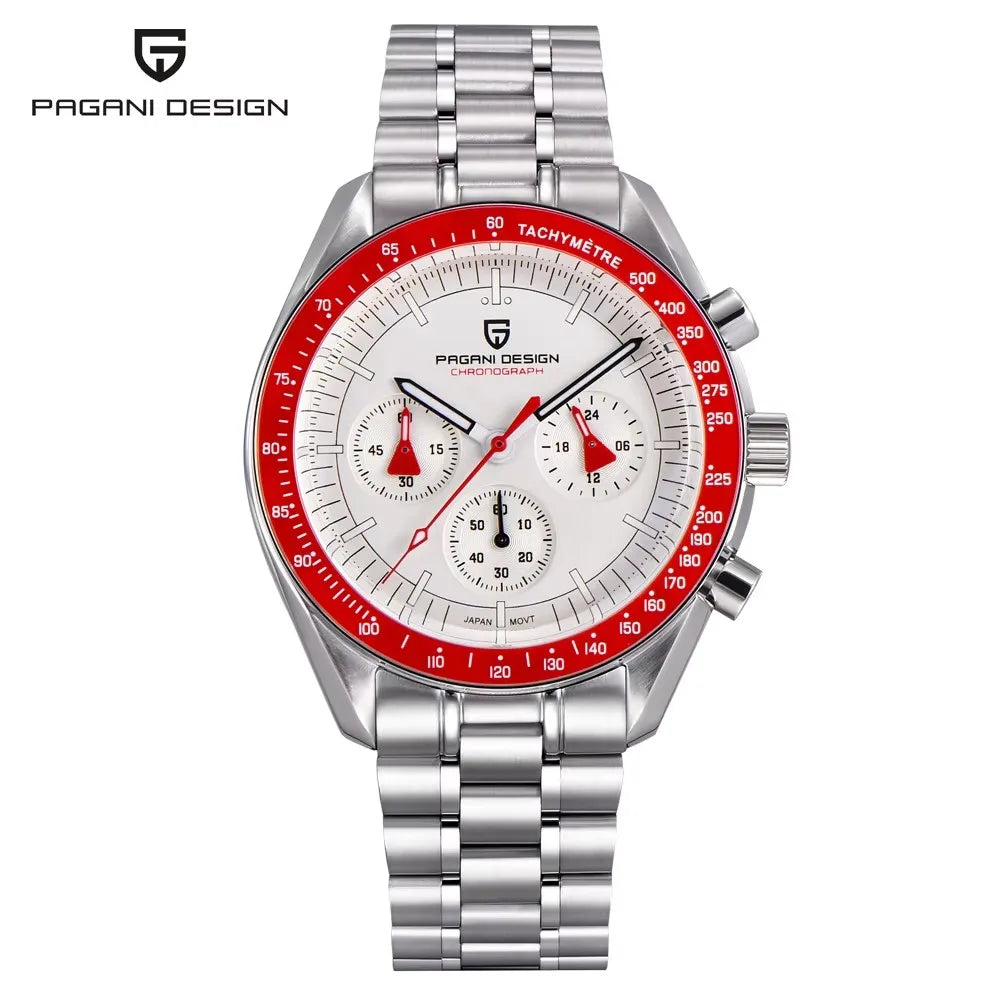 2026 Nuevo Reloj para Hombre PAGANI DESIGN Moon V6 Reloj de Cuarzo de Lujo para Hombre Cronógrafo VK63 Regalo para Hombre Cristal Zafiro Antirreflejante Luminoso