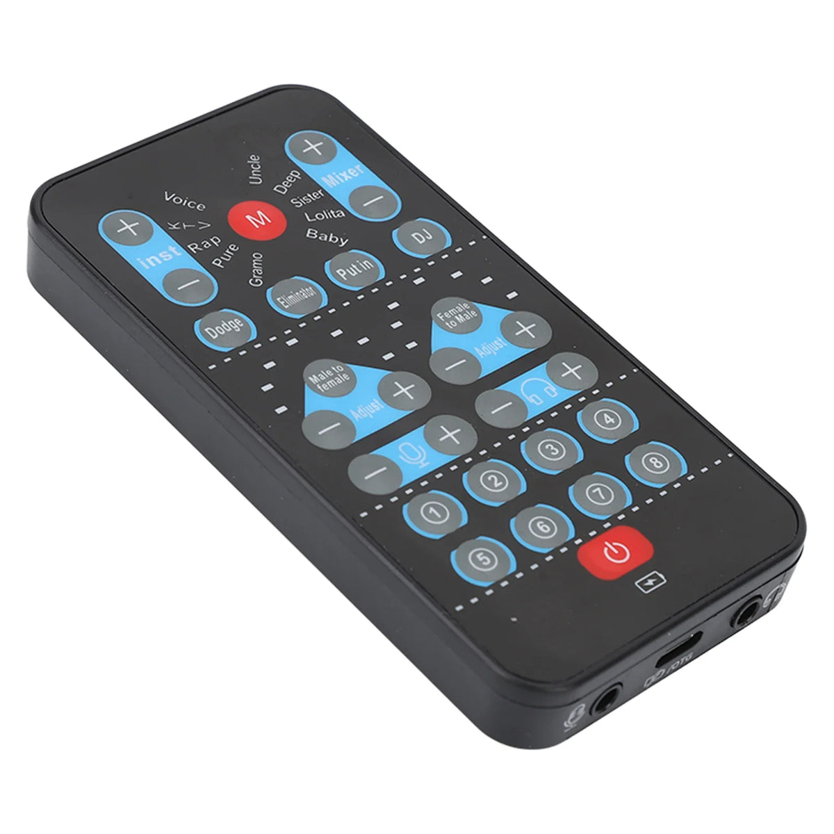Mini tarjeta de efectos de sonido con 8 voces, cambio de voz, soporte multilingüe, mejora de audio, tarjeta de sonido portátil para teléfono móvil y ordenador