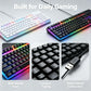 Combo de teclado retroiluminado USB y ratón con cable, kit de teclado mecánico ergonómico y ratón para gaming, accesorios de ordenador plug and play para PC, sobremesa, portátil, hogar y oficina
