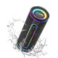 MLOVE E80 Portable Bluetooth Speaker – Powerful Dual Sound, Colorful RGB Lighting, Fully Waterproof (IPX7), TWS Enabled