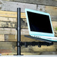 Soporte universal para portátil M051LP de 400 mm, con ajuste de altura de 10" a 17", bandeja giratoria para portátil, soporte de escritorio para monitor con brazo largo y movimiento completo