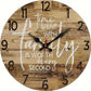 25 * 25cm Round Wooden Clock, Eco-Friendly Material, Quartz Movement, for Living Room & Office Decoration