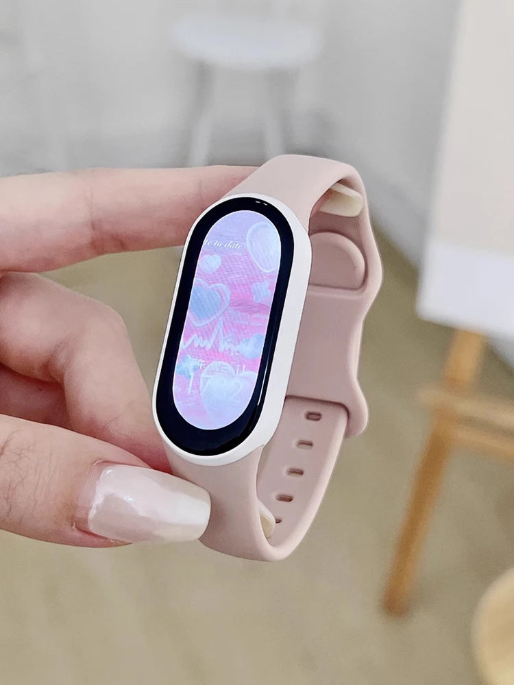 Correas para Xiaomi Mi Band 10 9 8 NFC Pulsera miBand 9 Silicona deportiva Muñequera correa Smartwatch mi band 8 9 Accesorios