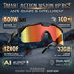 Gafas inteligentes deportivas con cámara 4K HD antivibración, altavoces estéreo 3D, lentes polarizadas UV400, Bluetooth e IA para grabar vídeos en primera persona al aire libre