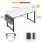 JHK Escritorio de oficina de 31 a 55 pulgadas, mesa de juego con bolsa de almacenamiento, estructura de metal y tablero de madera, fácil montaje