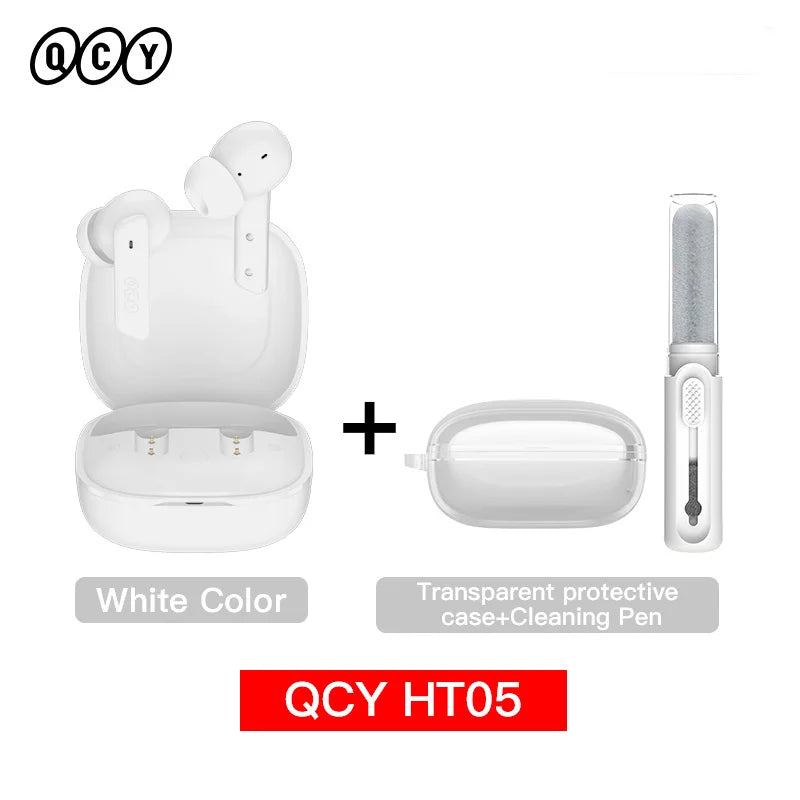 Auricular inalámbrico QCY HT05 MeloBuds ANC con cancelación de ruido de 40 dB, Bluetooth 5.2, 6 micrófonos, ENC, llamadas HD, modo transparencia