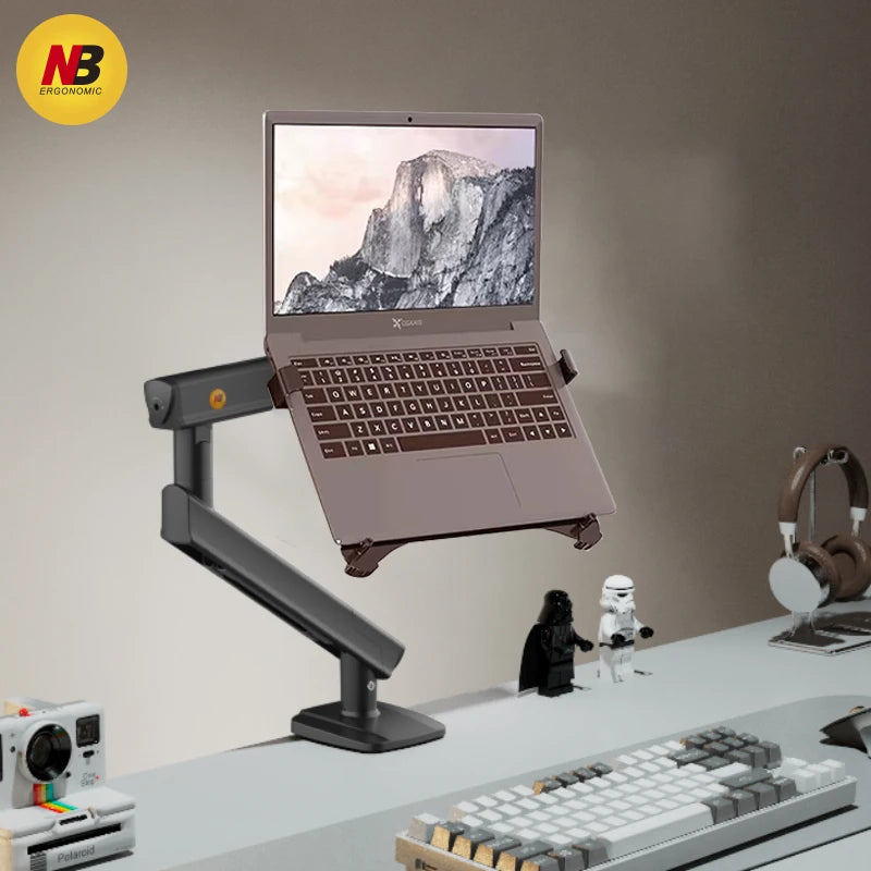 2 in 1 NB NEW F80 + FP-2 for 17-30' Monitor + 10'-17' Laptop Desktop Holder Notebook Computer Mount Stand Laptop Clamp