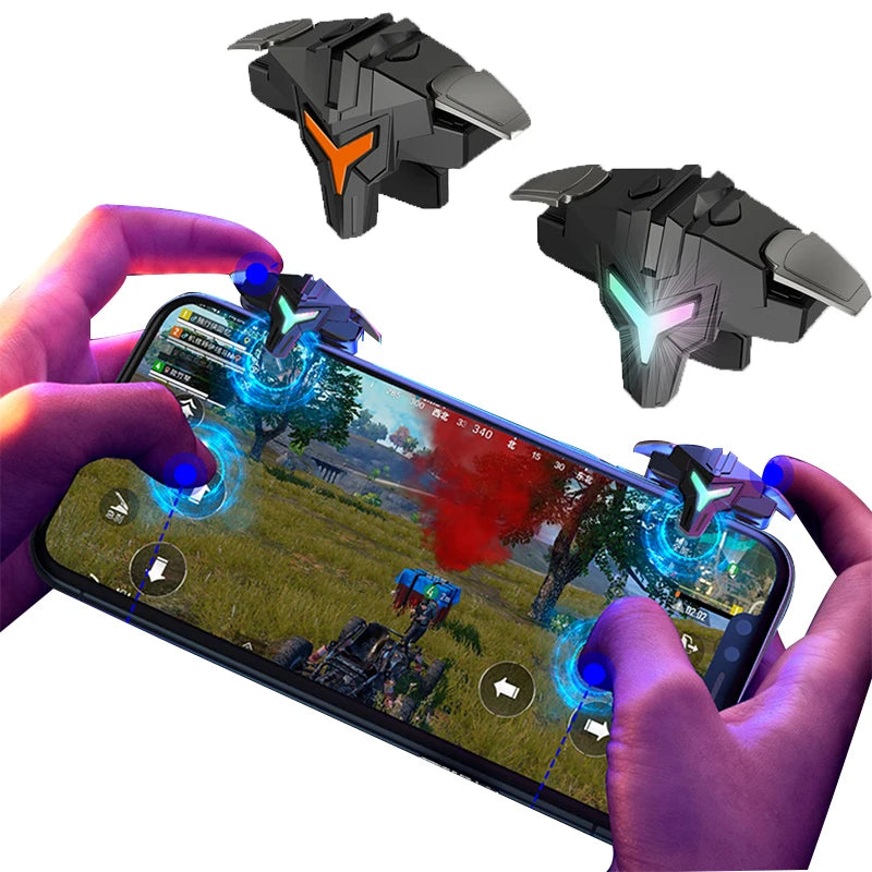 Disparador móvil A1 para juegos, controlador para jugar a PUBG en el teléfono, gamepad, joystick, gatillos de apuntado y disparo para 4 dedos para PUBG Mobile en teléfono
