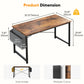 JHK Escritorio de oficina de 31 a 55 pulgadas, mesa de juego con bolsa de almacenamiento, estructura de metal y tablero de madera, fácil montaje