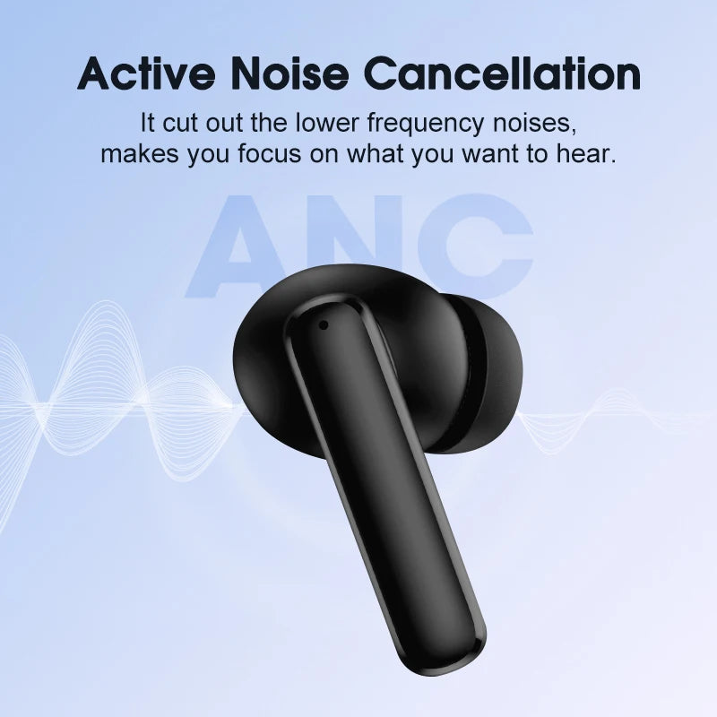 Auriculares inalámbricos QCY T13 ANC Bluetooth 5.3 TWS ANC Cancelación de ruido Auriculares 4 micrófonos ENC Auriculares manos libres intrauditivos
