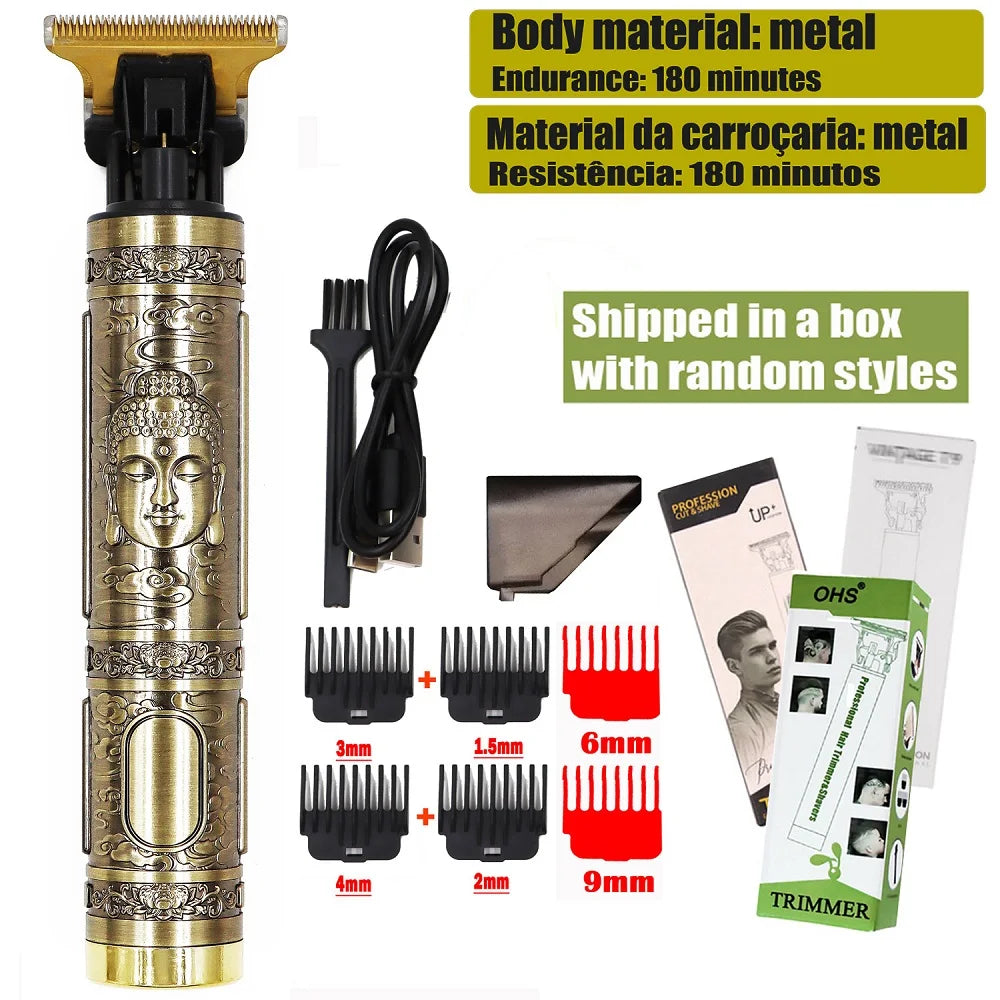 Máquina de cortar pelo T9 para barba, cuerpo y afeitado, cortapelos eléctrico para hombre, máquina de corte 0 mm, afeitadora de barbero, STOCK EN EE. UU.