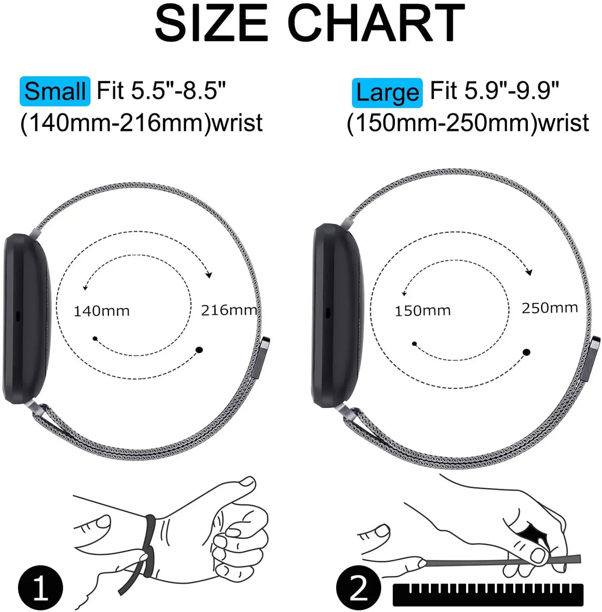 Correa de lazo milanesa para Fitbit Versa 4 3 Band Sense/Lite Correa magnética para reloj de acero inoxidable Pulsera de metal Correa para Fitbit Versa 2