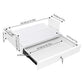 Cajón deslizante con cerradura y soporte para computadora, para colocar debajo del escritorio, organizador de almacenamiento de montaje inferior para escritorios, 18x14x6.9 pulg., blanco
