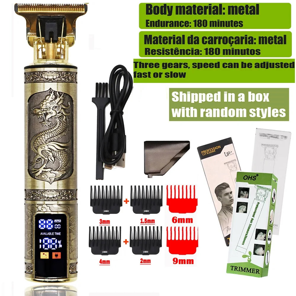 Máquina de cortar pelo T9 para barba, cuerpo y afeitado, cortapelos eléctrico para hombre, máquina de corte 0 mm, afeitadora de barbero, STOCK EN EE. UU.