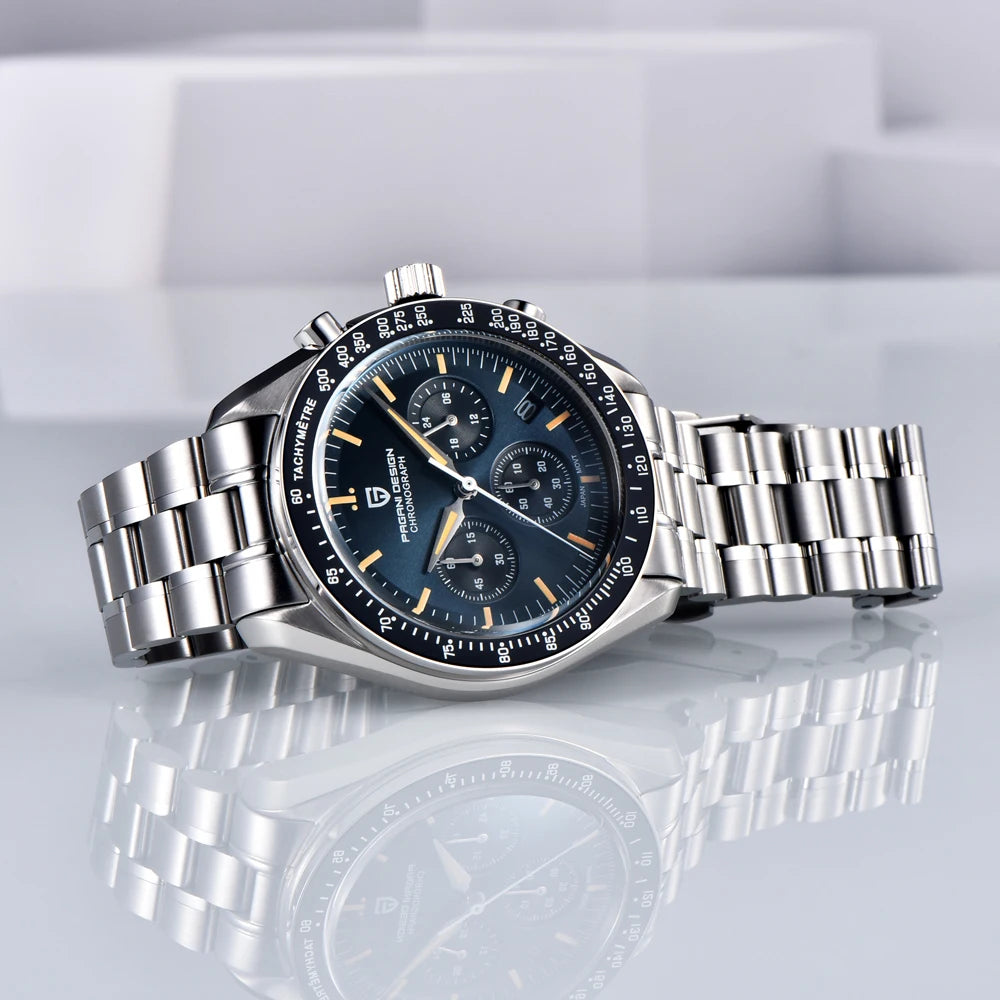 2026 Nuevo Reloj para Hombre PAGANI DESIGN Moon V6 Reloj de Cuarzo de Lujo para Hombre Cronógrafo VK63 Regalo para Hombre Cristal Zafiro Antirreflejante Luminoso