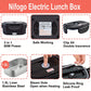 100W Electric Heating Lunch Box 1.5L, 304 Stainless Steel Portable Food Warmer Heater with Insulated Carry Bag, Spoon & Fork, Dual Use for Car 12V / Home 110V Office Travel Meal Container
