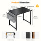 JHK Escritorio de oficina de 31 a 55 pulgadas, mesa de juego con bolsa de almacenamiento, estructura de metal y tablero de madera, fácil montaje