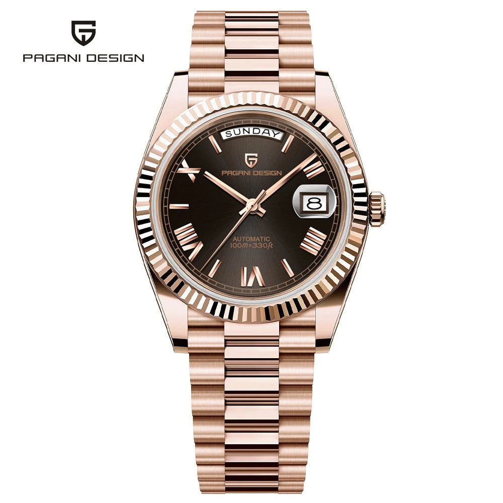 2026 Nuevo PAGANI DESIGN DD36 Reloj mecánico para hombre Dorado Reloj automático de lujo para hombre Cristal de zafiro antirreflejante Resistente al agua Regalo