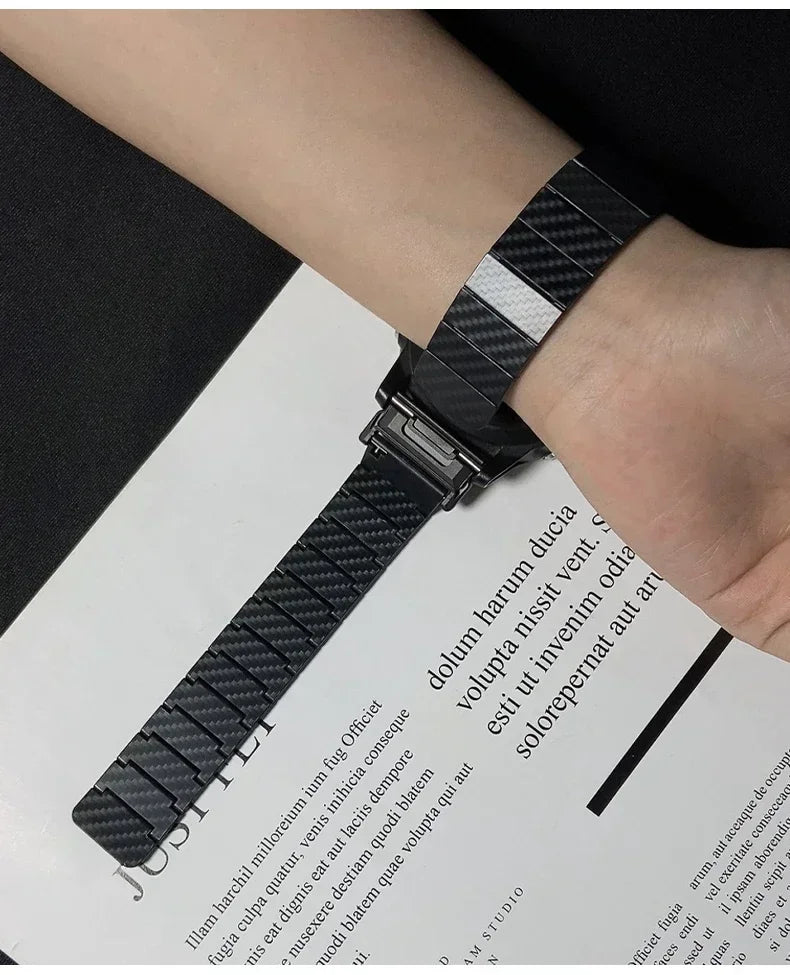 Magnetic Strap For Garmin 26mm 22mm Fenix 8 5 5x Plus 6 6SX Pro 7 7X Forerunner945 Carbon Fiber pattern Smartwatch Bracelet Band
