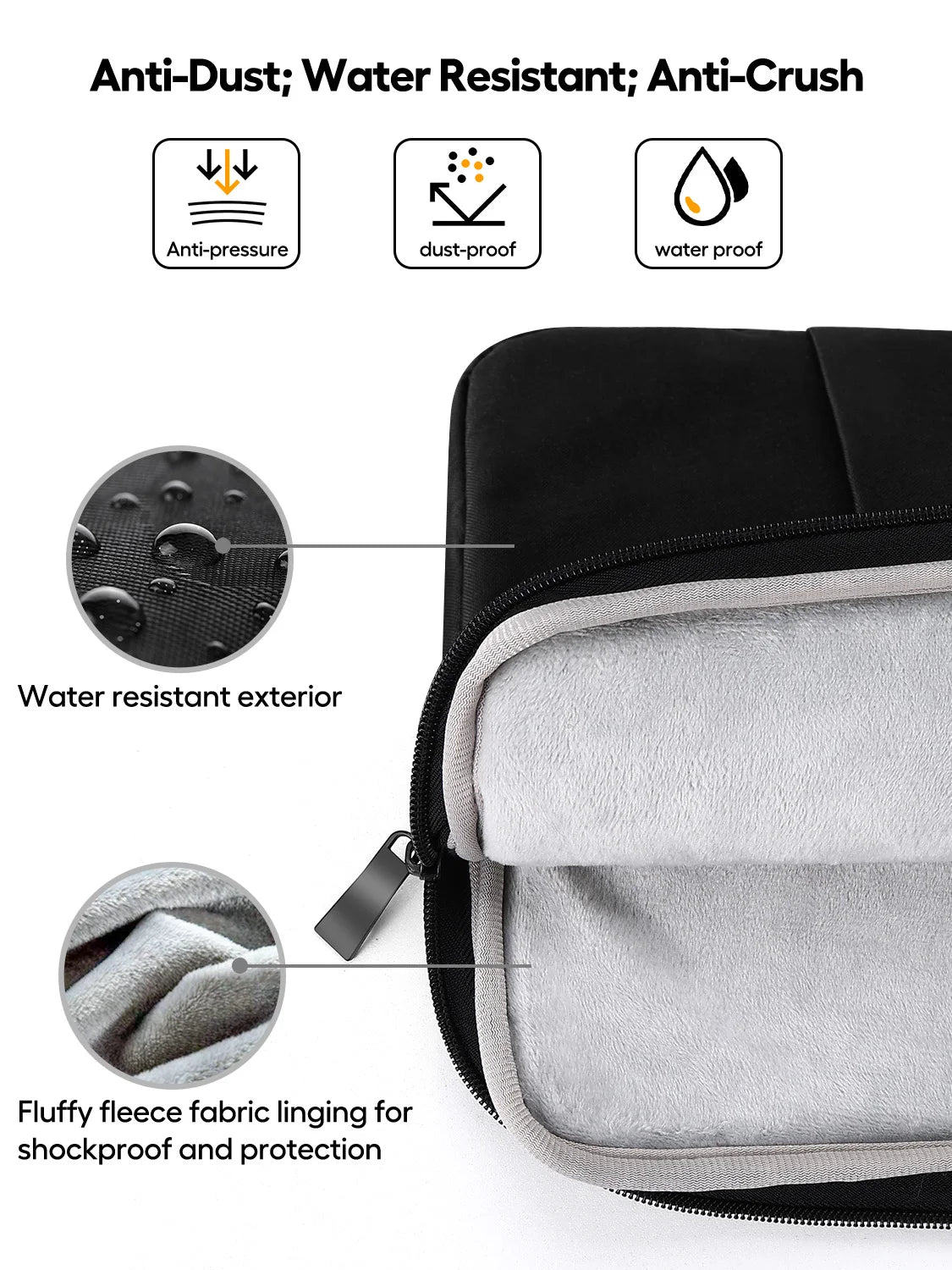 EVICIV Funda para portátil de 22 pulgadas Bolsa de almacenamiento Funda portátil para ordenador con bolsillo y cremallera para portátil con monitor de 22"