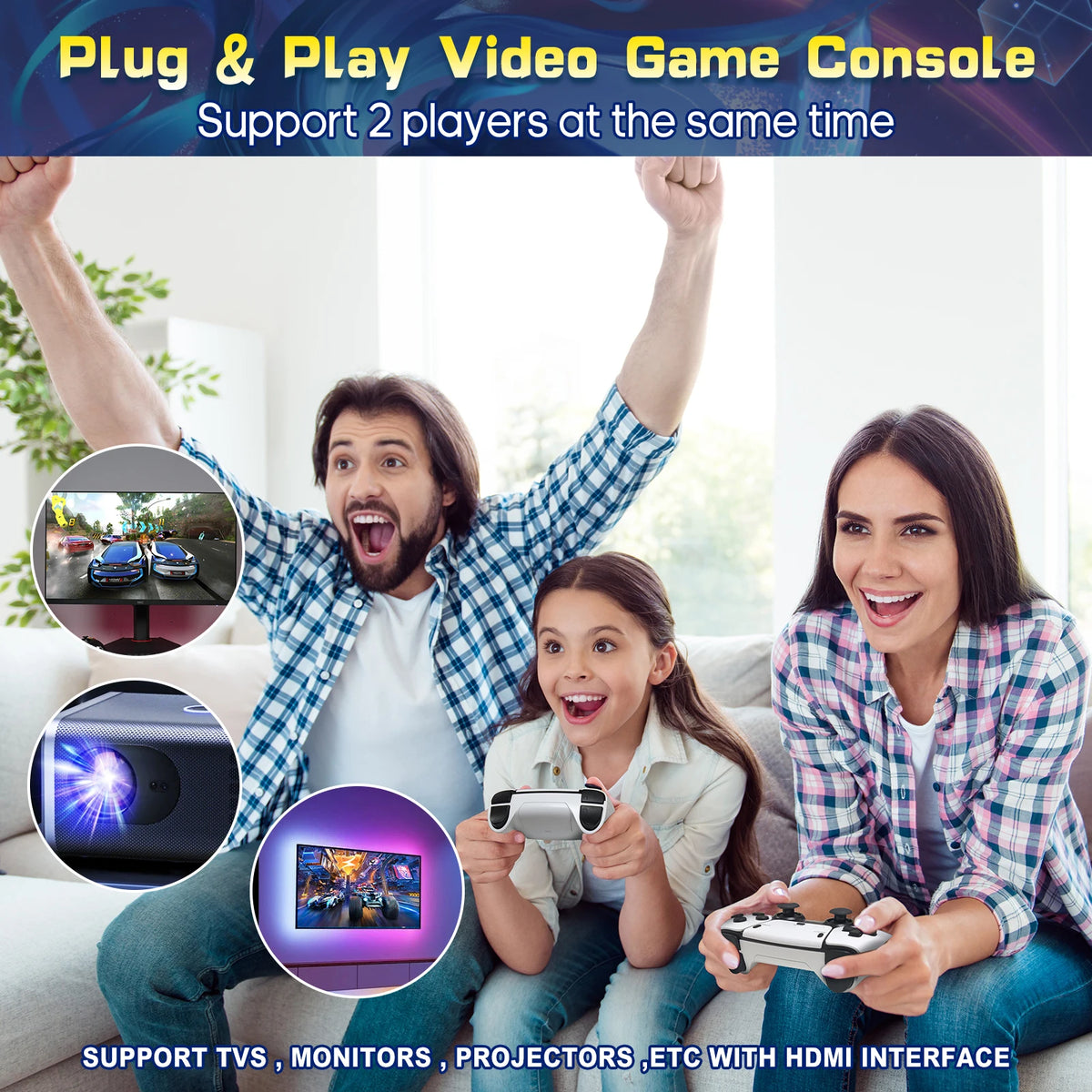 Consola portátil retro M15 4K TV Stick, mando inalámbrico dual 2.4G, más de 20000 juegos clásicos y 23 emuladores clásicos