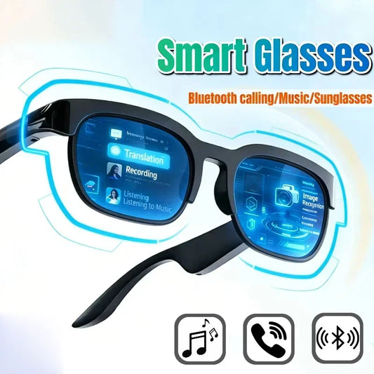 Nuevas gafas inteligentes 2026, traducción por IA, grabación de conversaciones vía Bluetooth, escuchar música, gafas de sol inteligentes para hombre y mujer