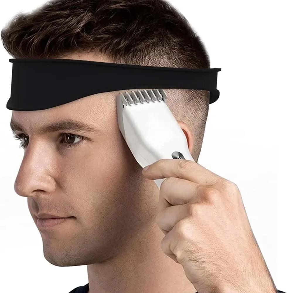 Plantilla de silicona curva para el contorno del cuello y guía de corte de cabello para peinados caseros, herramienta de perfilado y corte de cabello
