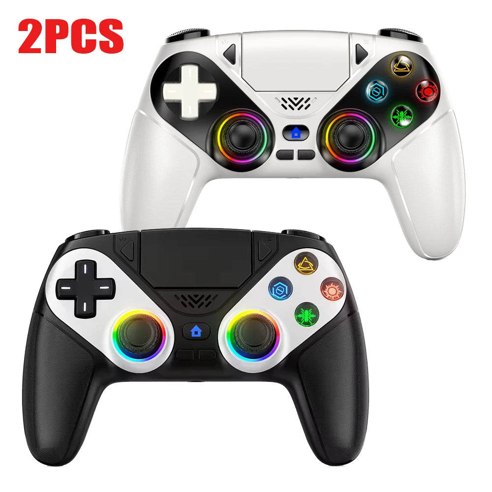 Para mando de PlayStation 5, mando inalámbrico RGB con Bluetooth, gamepad para PS5 con macro/turbo y vibración DualSense