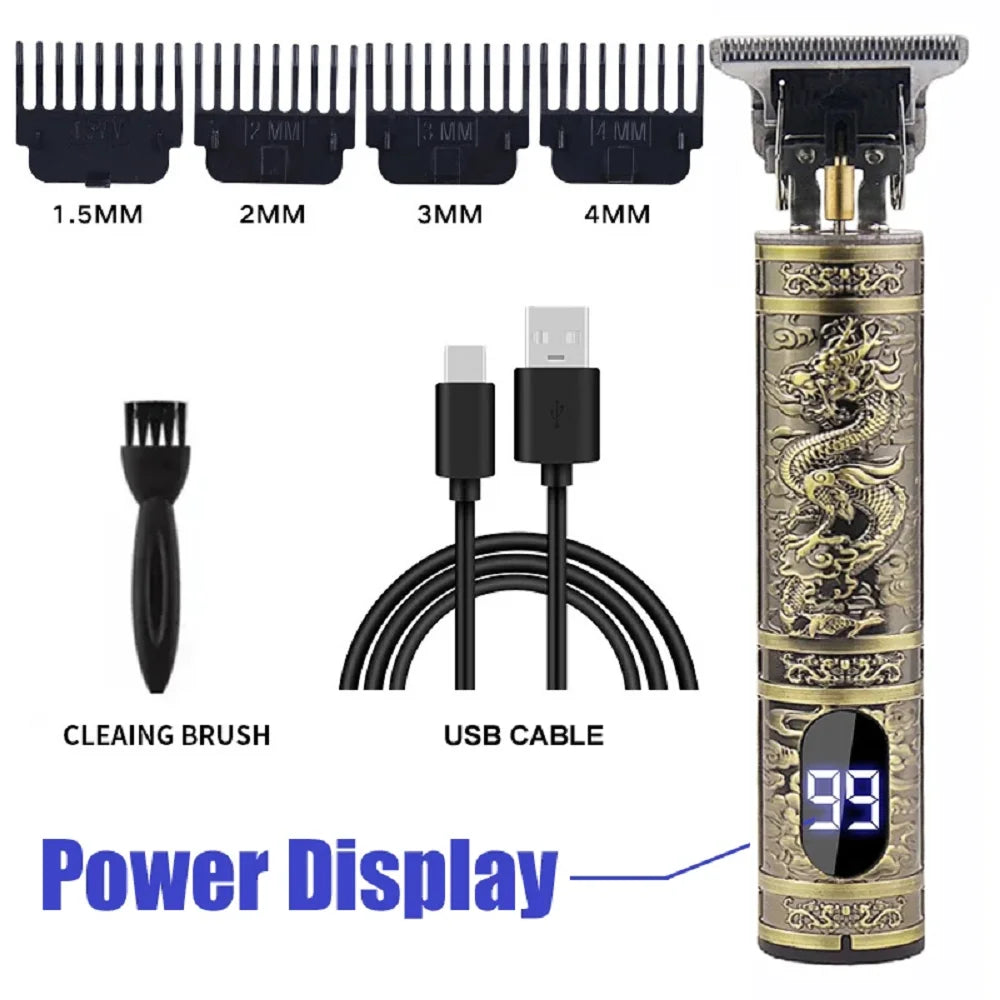 Máquina de cortar pelo T9 para barba, cuerpo y afeitado, cortapelos eléctrico para hombre, máquina de corte 0 mm, afeitadora de barbero, STOCK EN EE. UU.