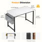 JHK Escritorio de oficina de 31 a 55 pulgadas, mesa de juego con bolsa de almacenamiento, estructura de metal y tablero de madera, fácil montaje
