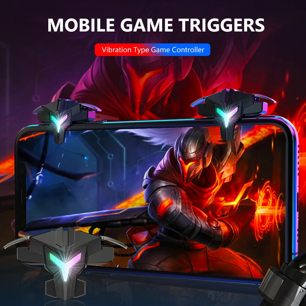 Disparador móvil A1 para juegos, controlador para jugar a PUBG en el teléfono, gamepad, joystick, gatillos de apuntado y disparo para 4 dedos para PUBG Mobile en teléfono