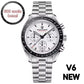 2026 Nuevo Reloj para Hombre PAGANI DESIGN Moon V6 Reloj de Cuarzo de Lujo para Hombre Cronógrafo VK63 Regalo para Hombre Cristal Zafiro Antirreflejante Luminoso