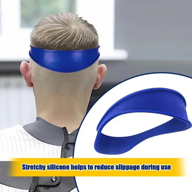 Plantilla de silicona curva para el contorno del cuello y guía de corte de cabello para peinados caseros, herramienta de perfilado y corte de cabello